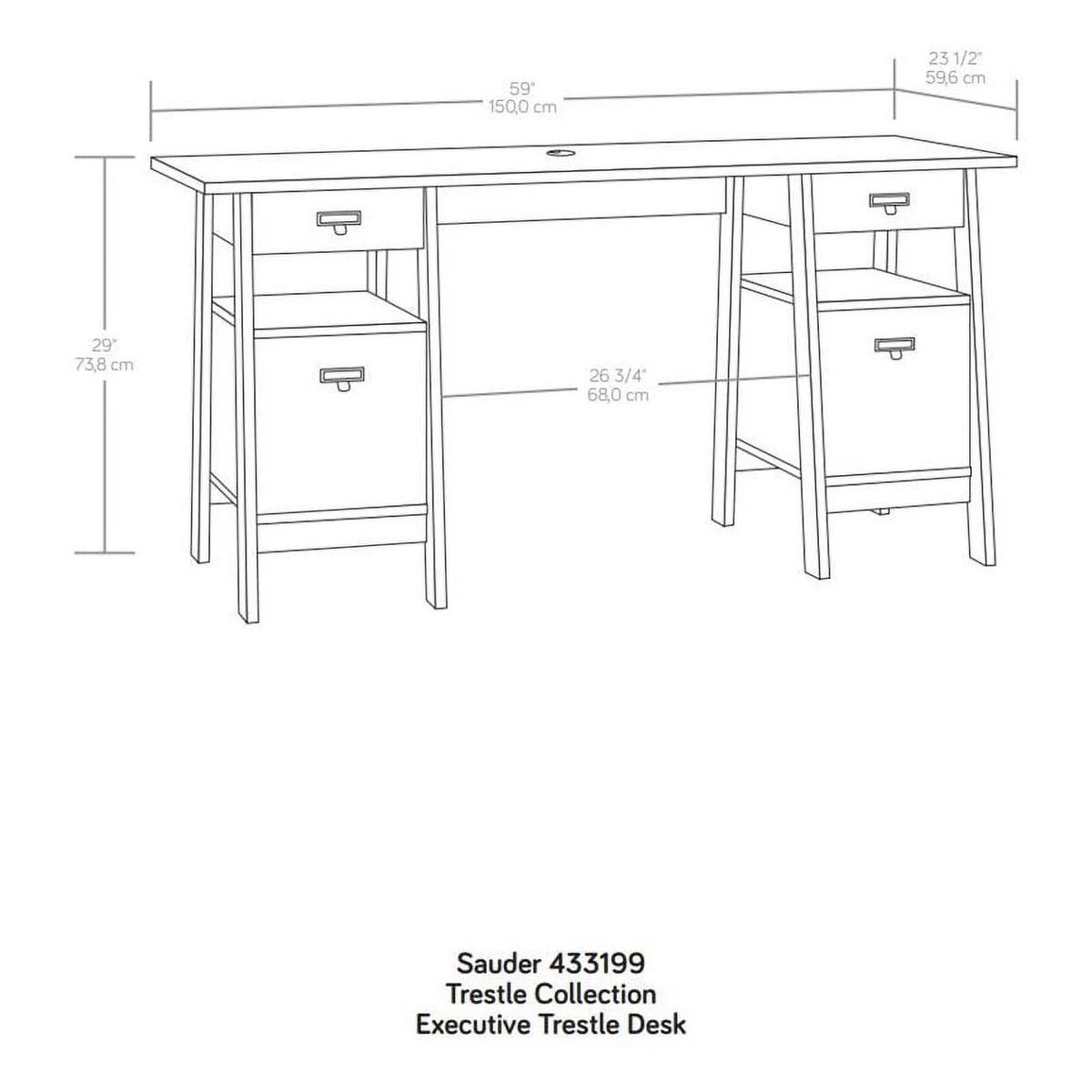 Executive Desk with Drawers D52259