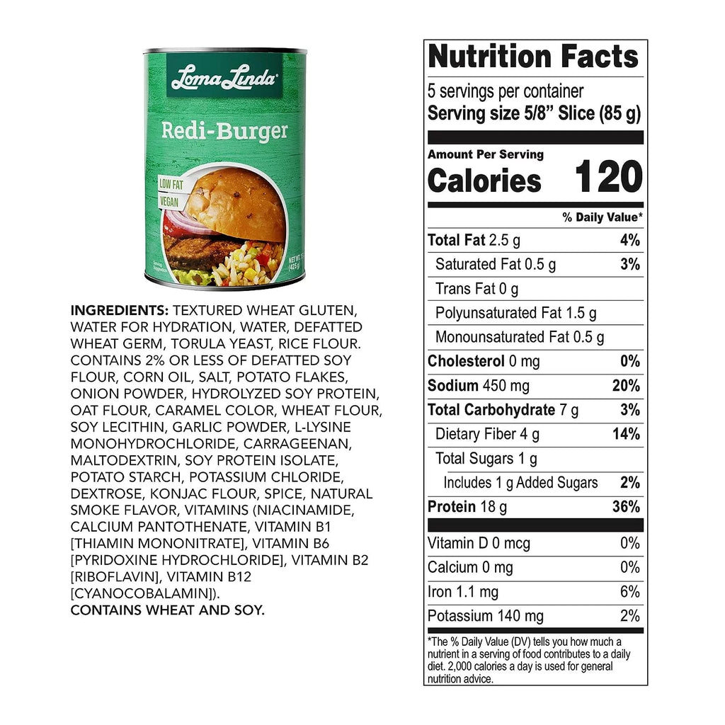 Redi-Burger 15 oz Pack of 12 Vegan Y971696