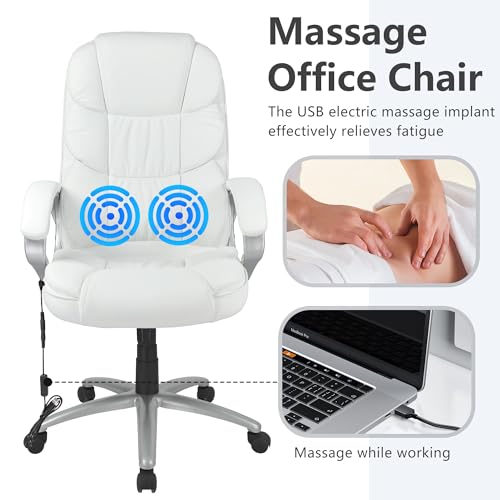 Black Adjustable Ergonomic PU Leather Office Chair with Armrests G71880