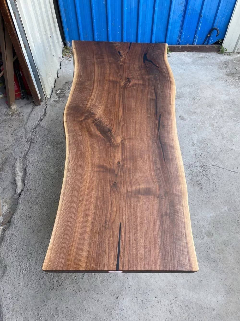 Live Edge Black Walnut Wood Slab Table V245748