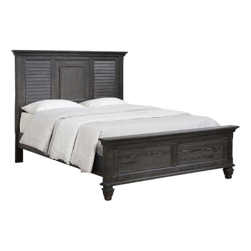 Wood Eastern King Panel Bed J679