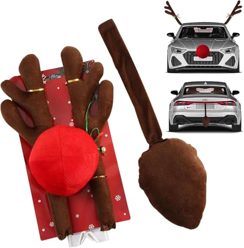 Car Reindeer Antlers with Red Nose & Tail S369954