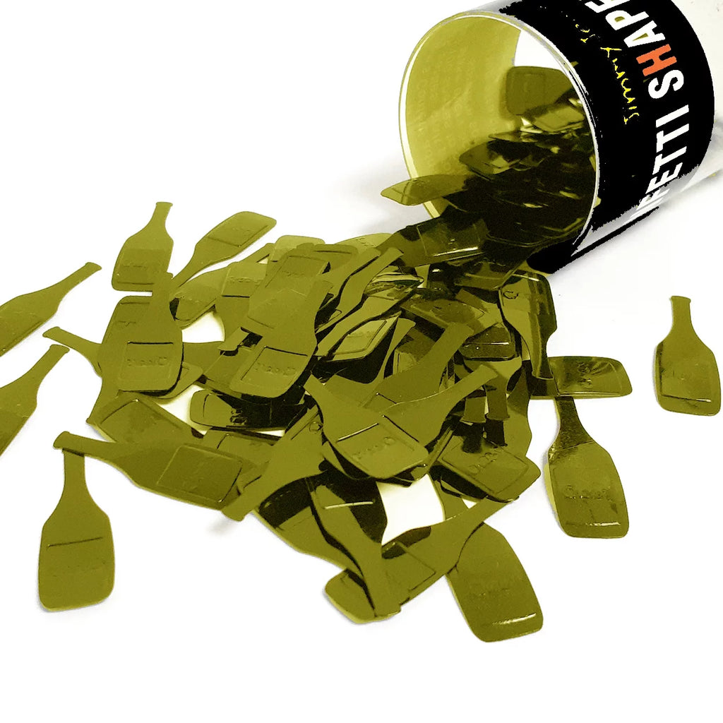 Confetti Champagne Bottle Gold 8 oz S6177
