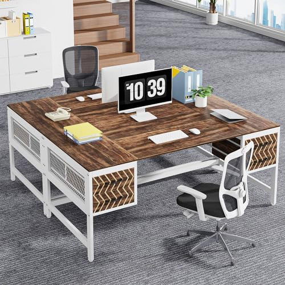 Home Office Desk with Drawers 63" Computer Desk N309