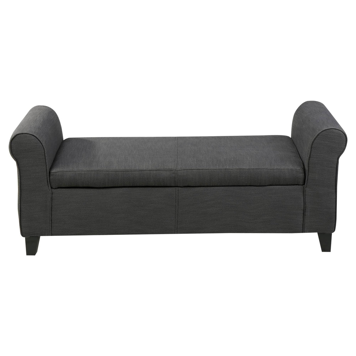 Grey Fabric Storage Ottoman Bench G5200