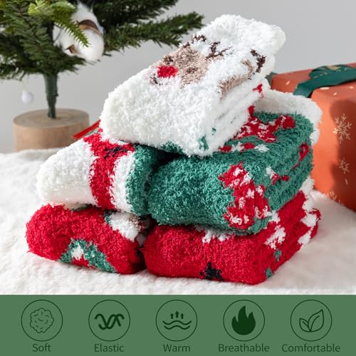 Fuzzy Socks for Women 5 Pairs V1562