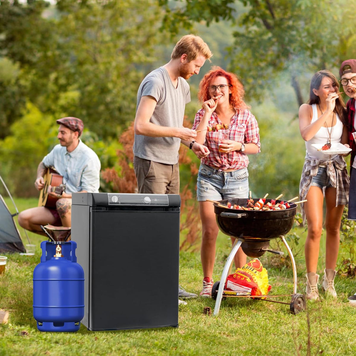 Black 2.1 Cu.ft 3 Way Propane Refrigerator N26976