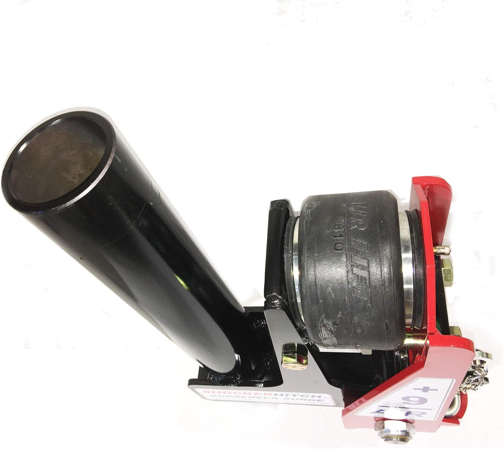 Gooseneck Air Hitch & Coupler, Round 3-15/16" Angled Pin 30K Coupler 9" Offset S1491