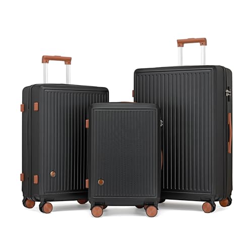 Black 20-Inch Hardside Carry-on Luggage with Spinner Wheels Y658