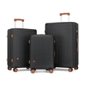 Black 20-Inch Hardside Carry-on Luggage with Spinner Wheels Y658