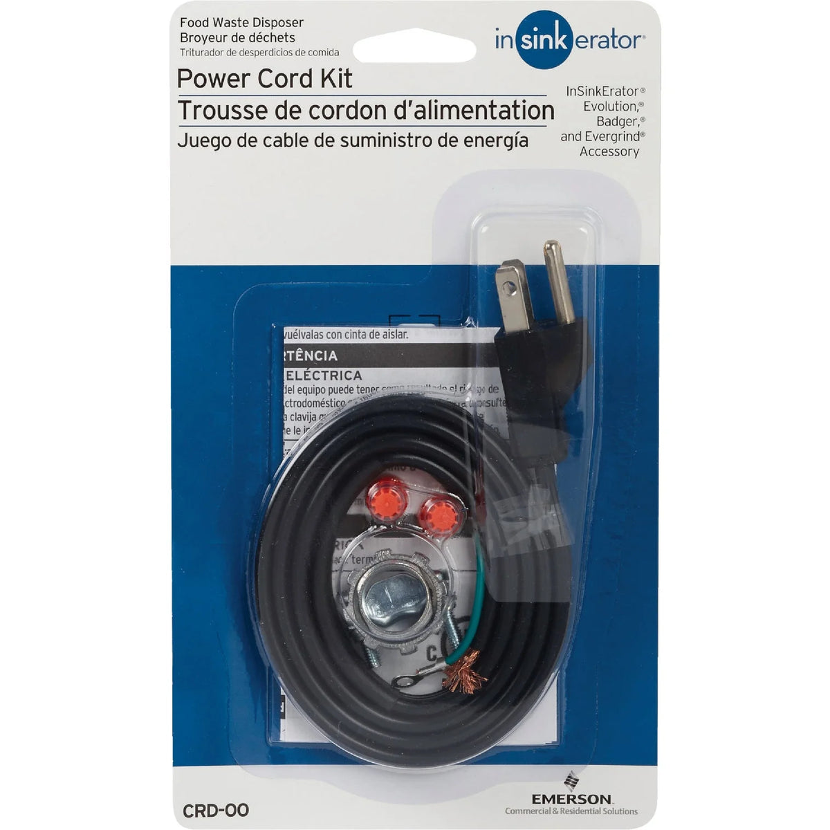 Power Cord Assembly for Garbage Disposal W1001