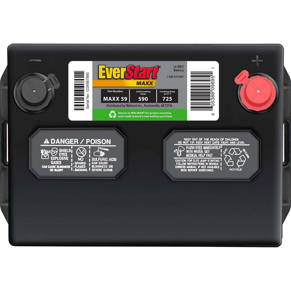Lead Acid Automotive Battery Group Size 59 12 Volt 590 CCA M452