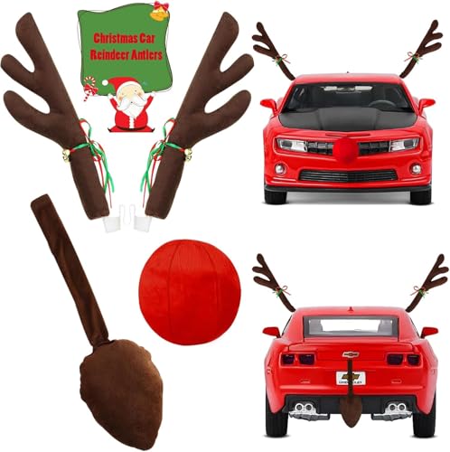 Car Reindeer Antlers with Red Nose & Tail S369954