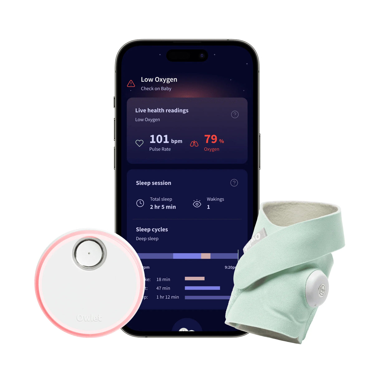 Smart Baby Monitor with Live Health Readings & Notifications F37606