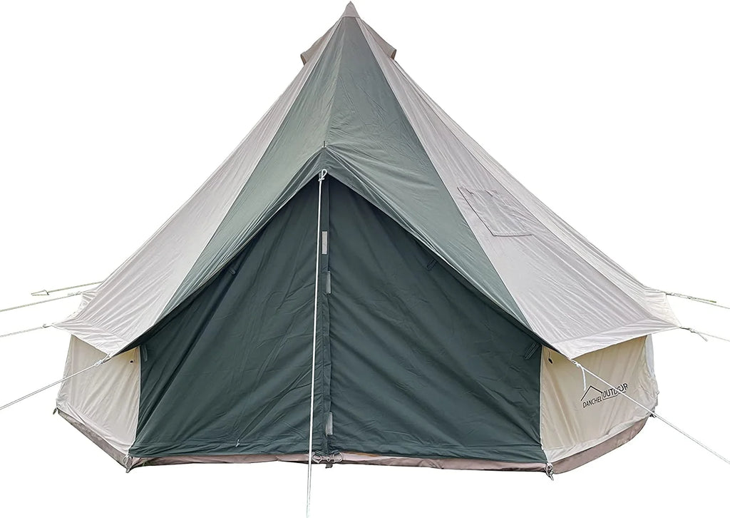 Green Canvas Bell Tent 4 Person 13.2ft Diameter D517