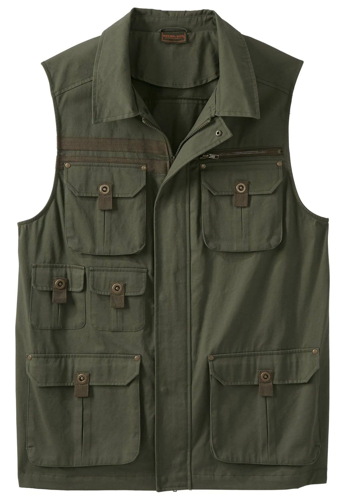 Olive Multi Pocket Vest A210