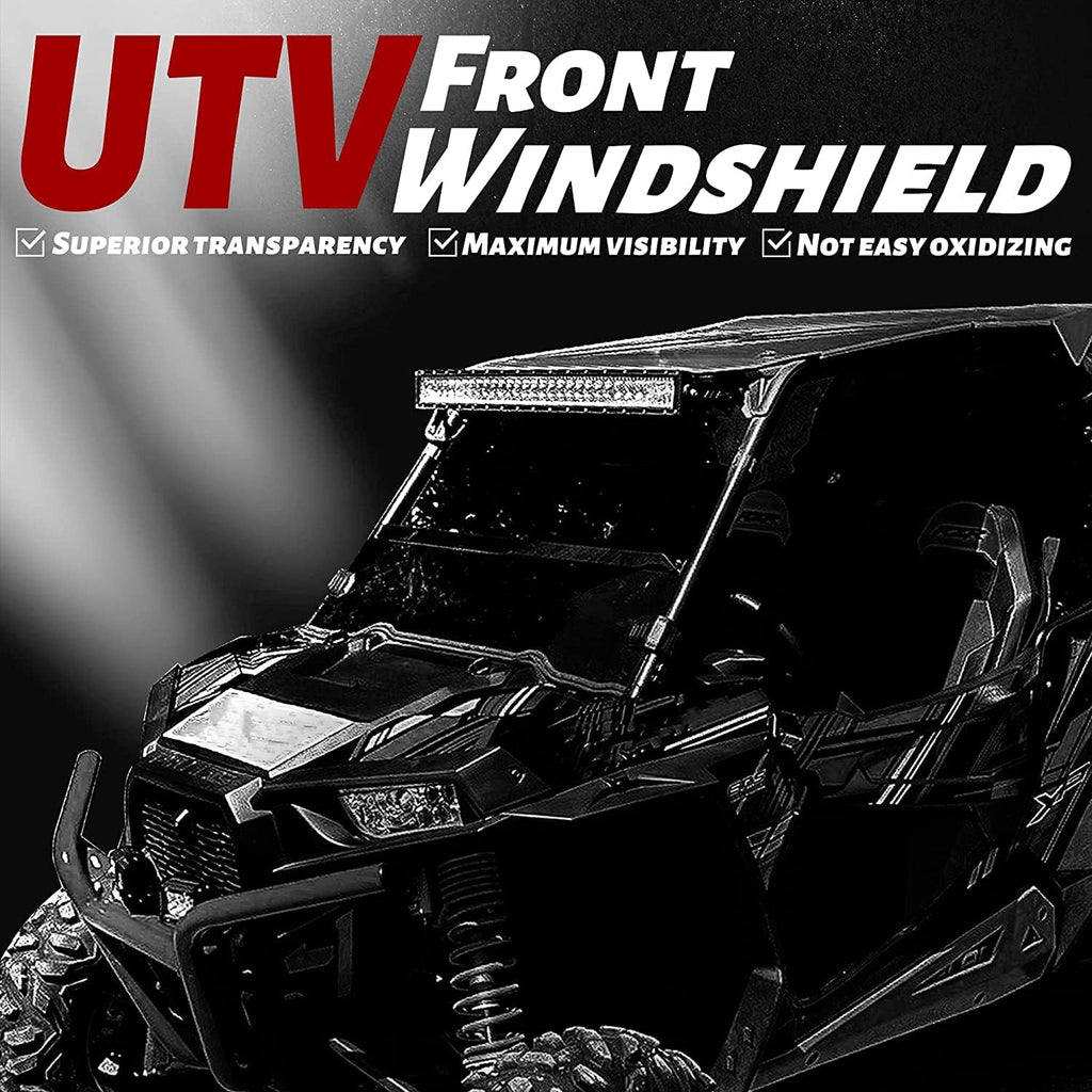 Flip Windshield for Polaris Ranger 1000 Front 2-in-1 Fold Down Clear Windscreen O146