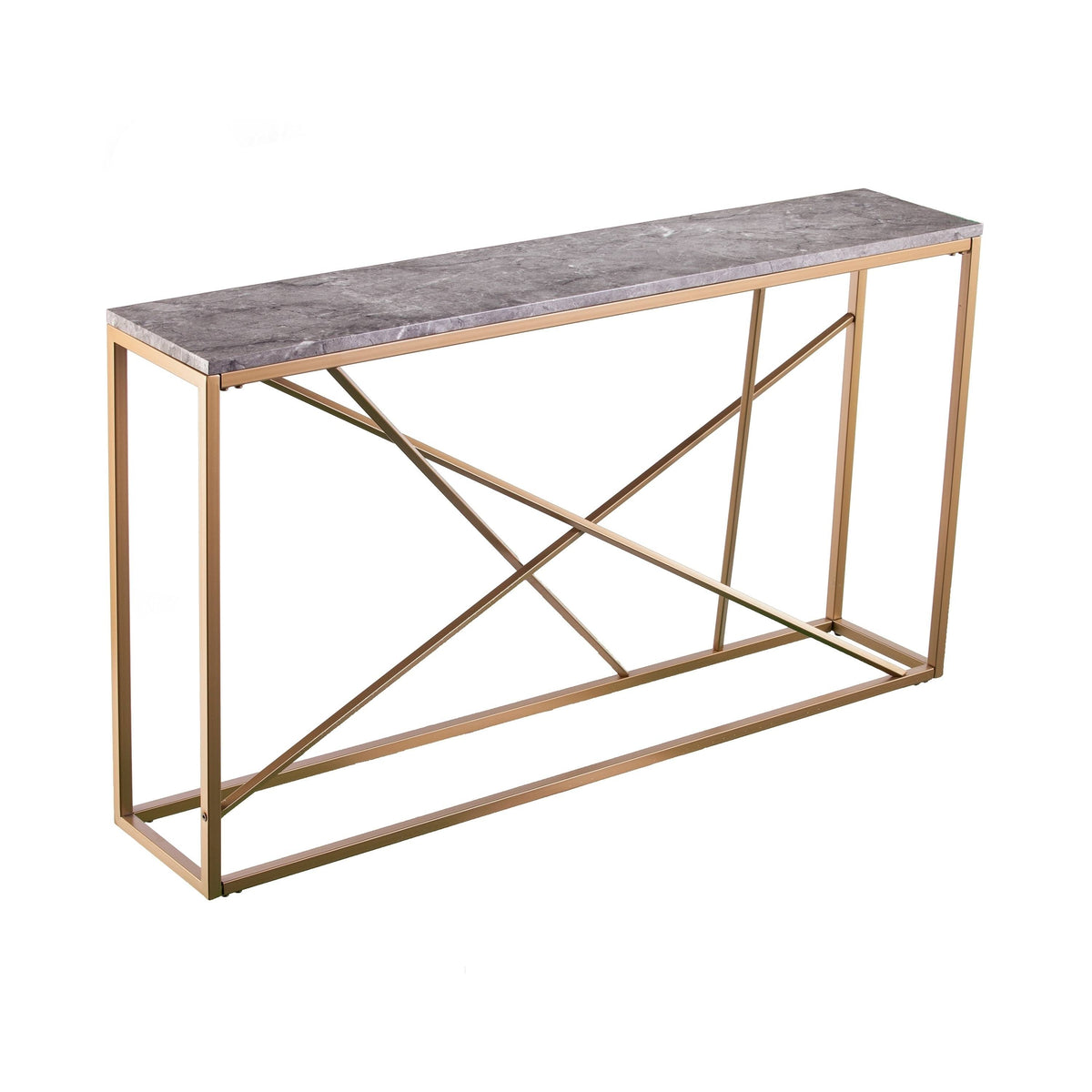 Faux Marble Skinny Console Table P32027