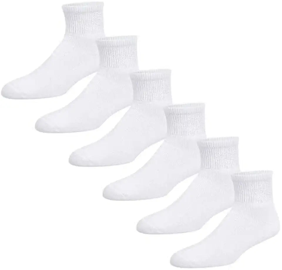 2-12 Pairs Soft Breathable Cotton Ankle Socks T68064