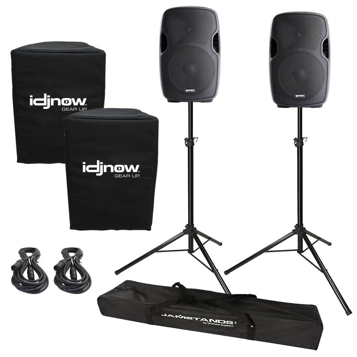 Active Portable DJ PA Speaker System with Stands C41839