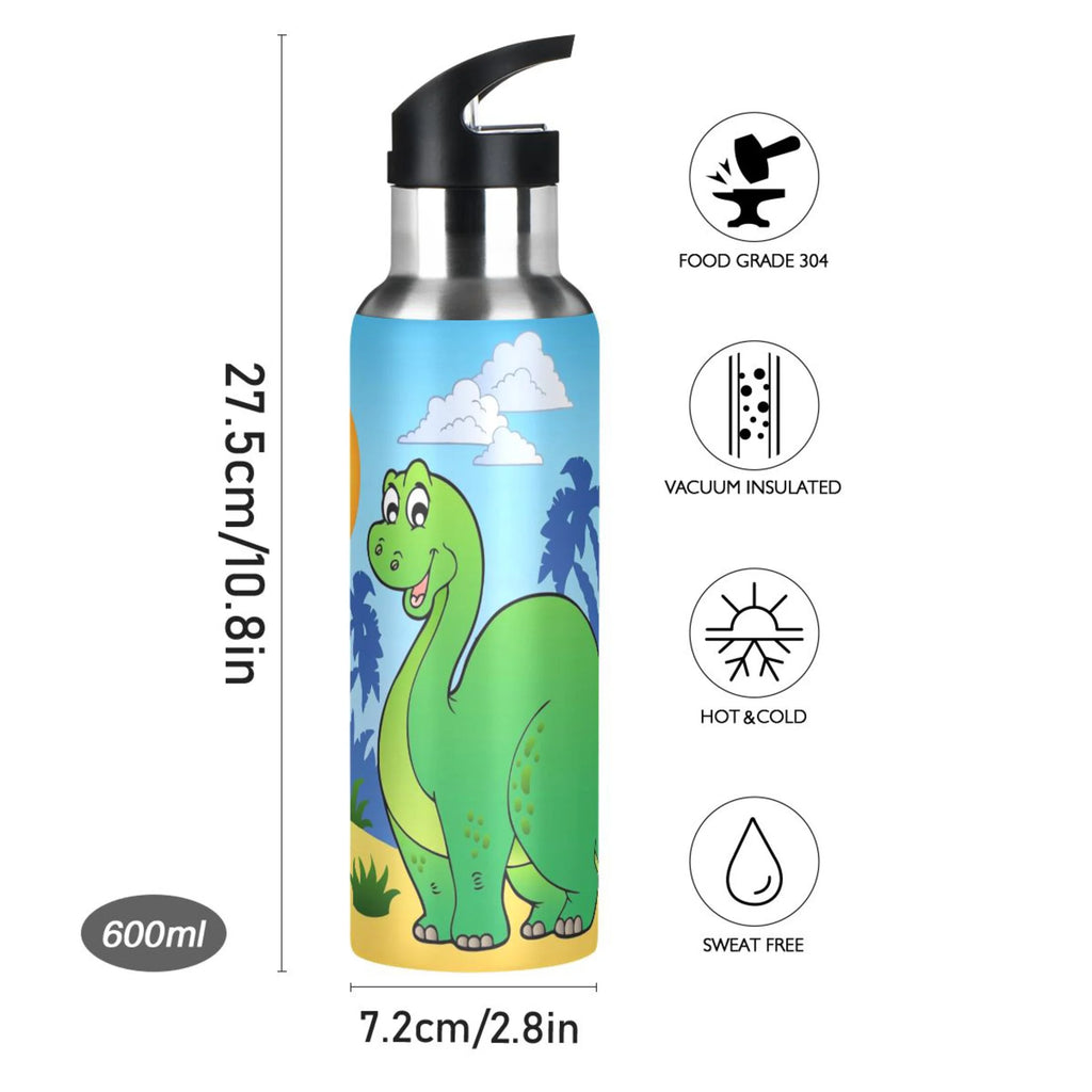 Stainless Steel Vacuum Insulated Water Bottle with Straw Lid 20 OZ I828448