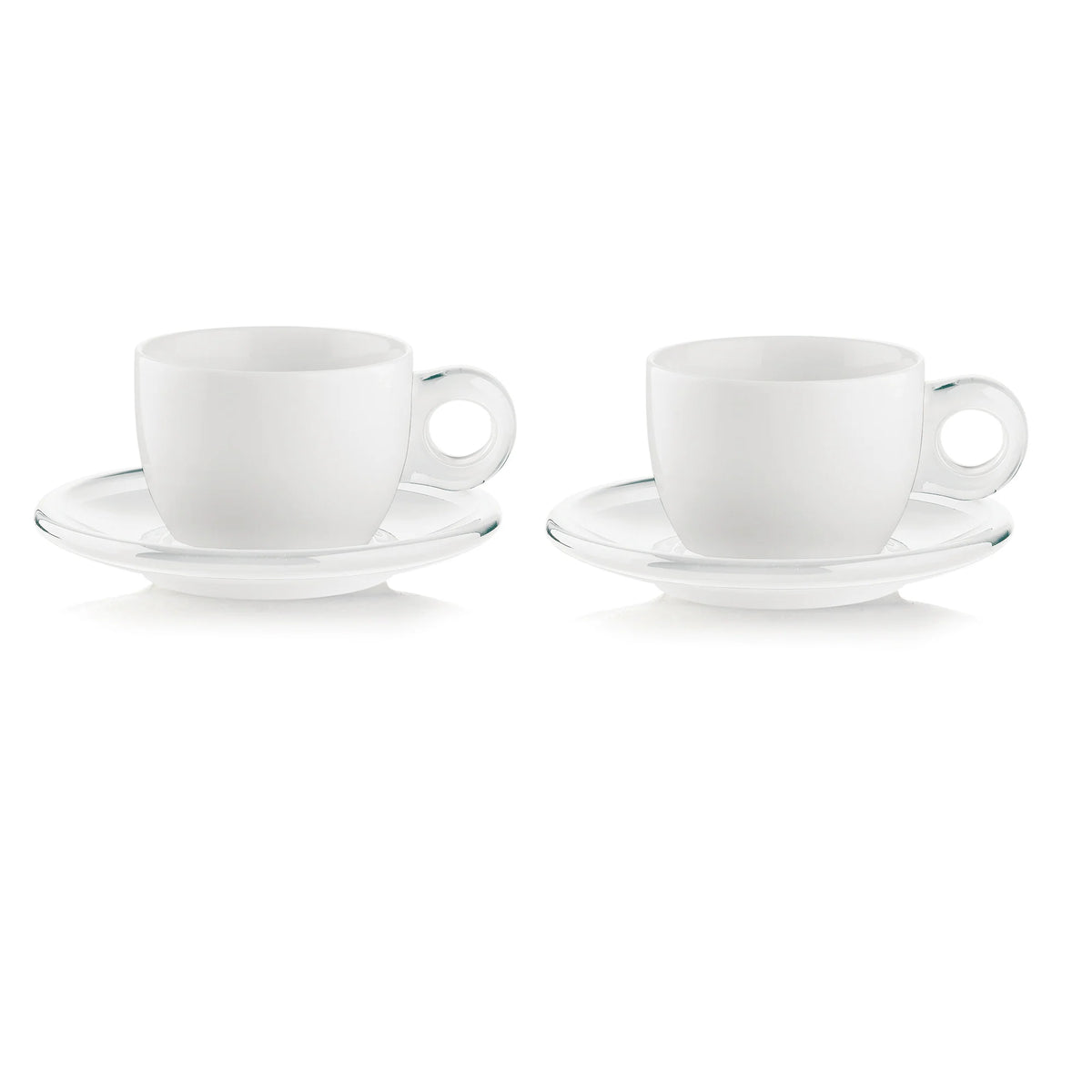 Set of 2 Cappuccino Cups With Saucers E383267