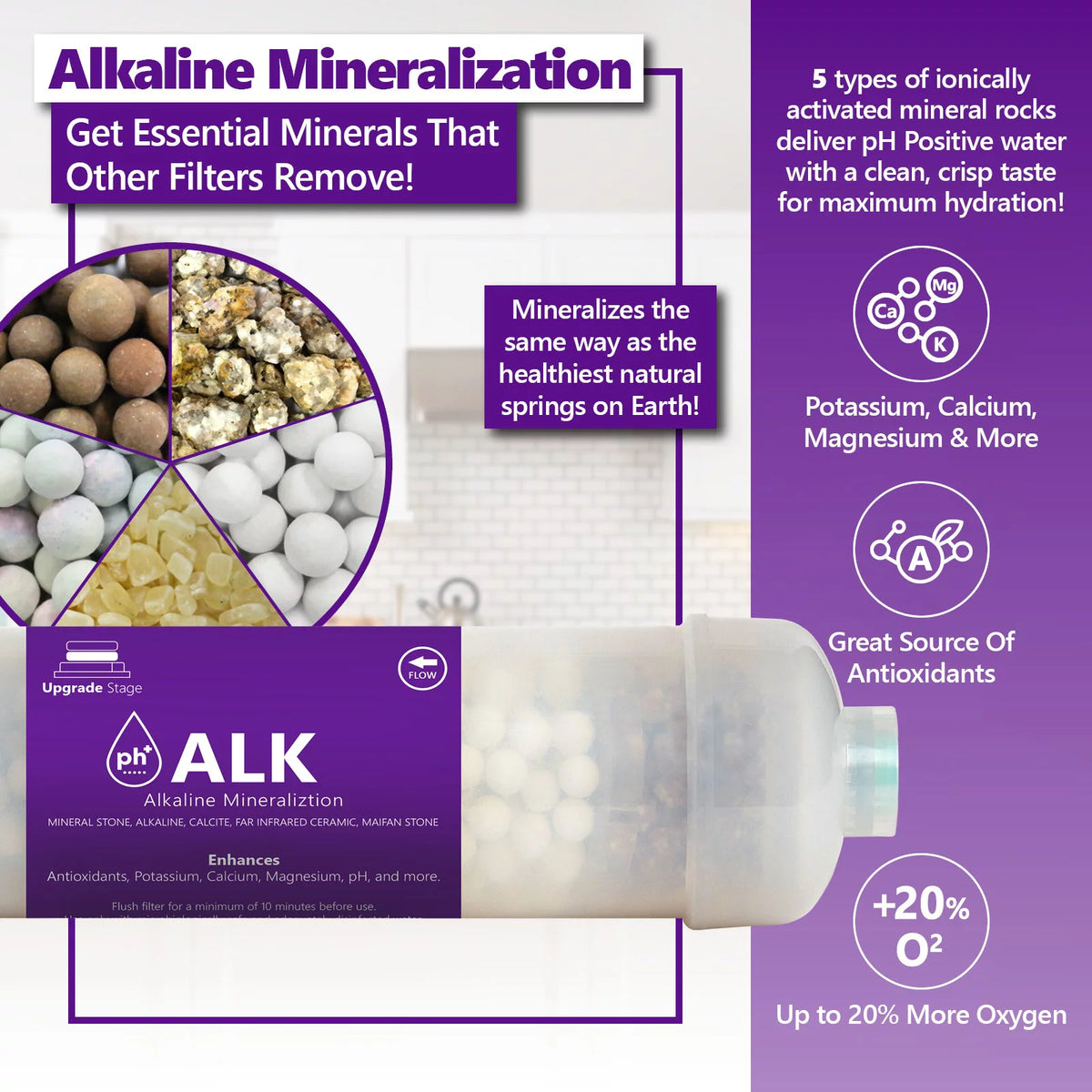 Alkaline Reverse Osmosis Replacement Filter Set 10 Filters V9724