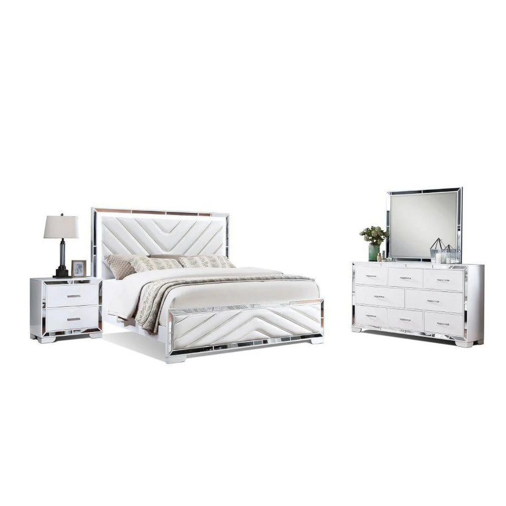 King Bedroom Set with LED Lights E405614