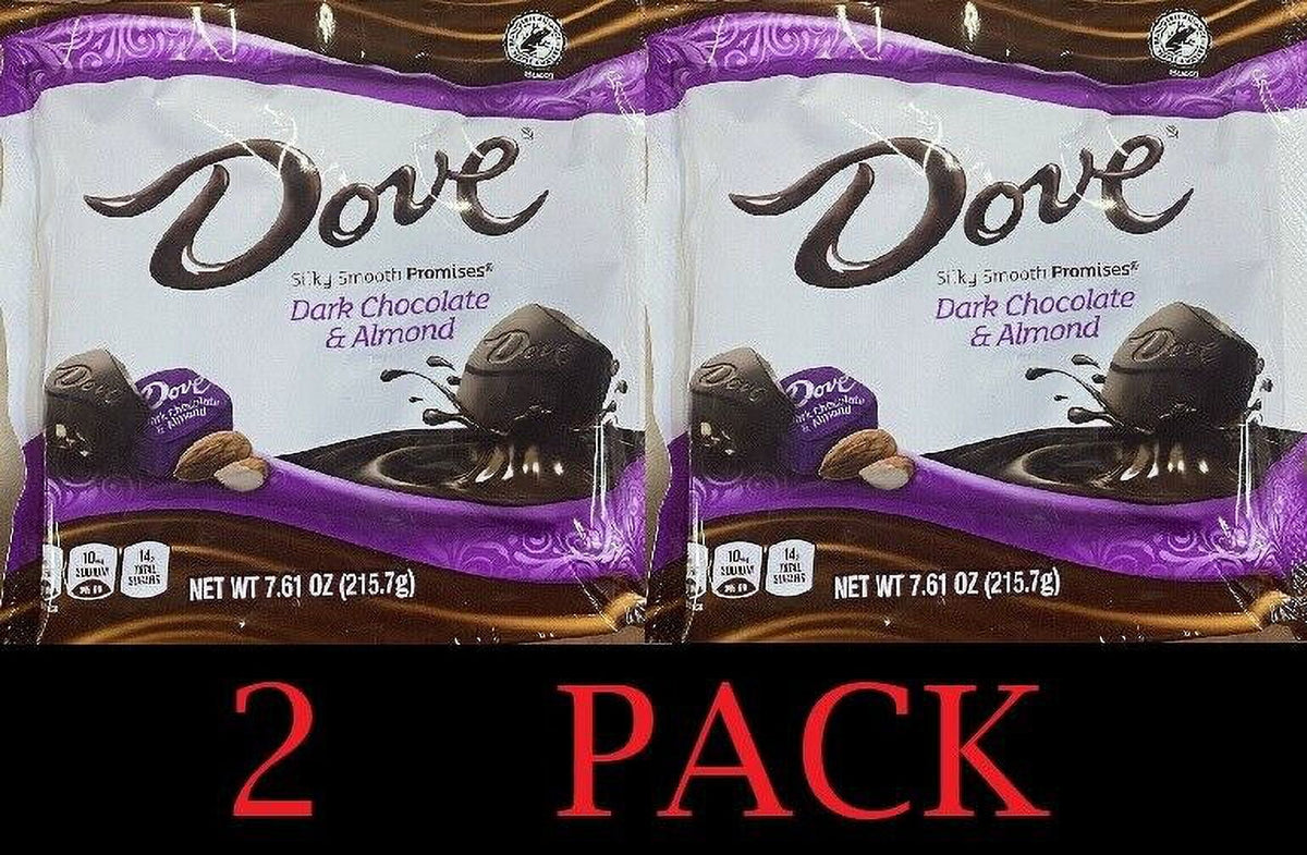 Dark Chocolate & Almond Candy Bag 7.61 Oz 2 Pack Y477966
