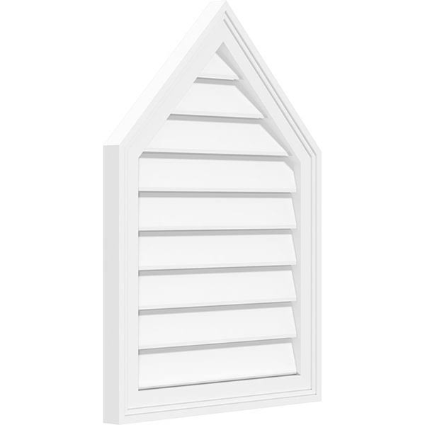 Peaked Top Surface Mount PVC Gable Vent S10742