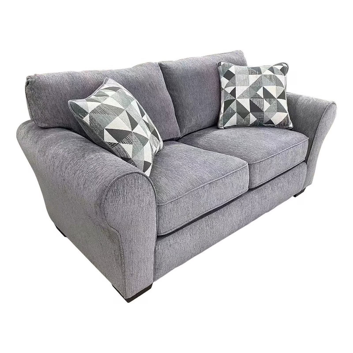Gray Chenille Reversible Loveseat Z13350