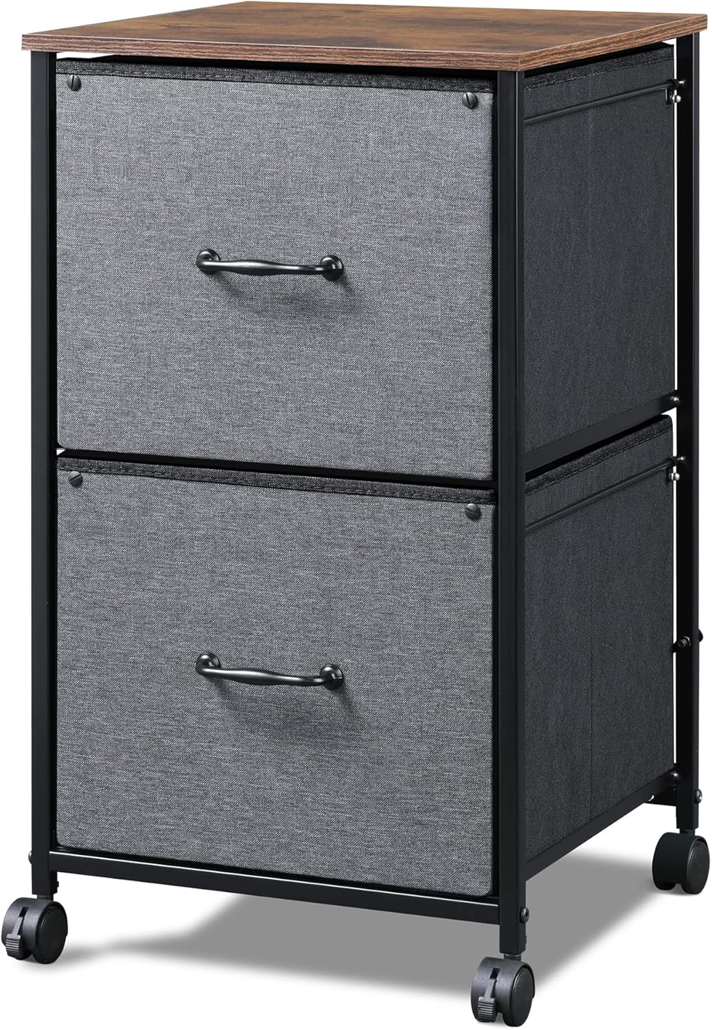 Black 2 Drawer Mobile File Cabinet P75872