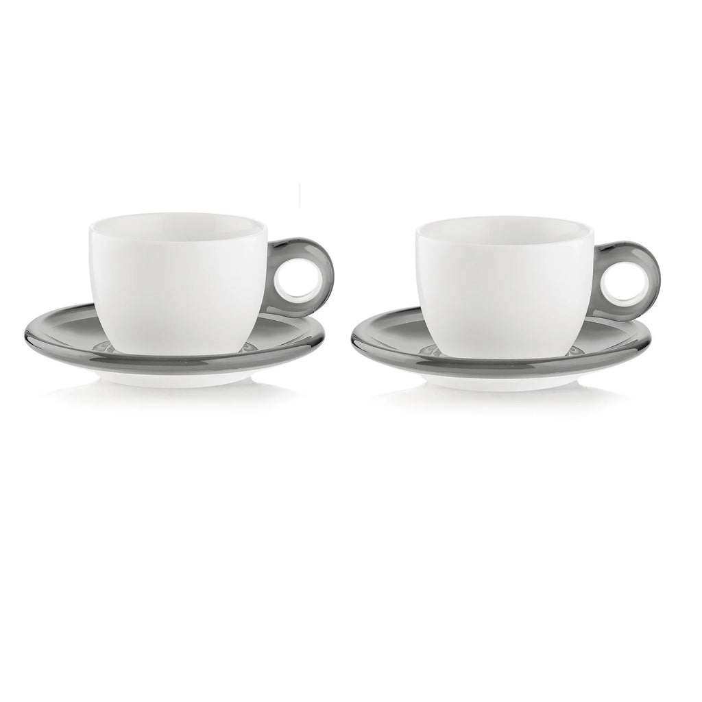 Set of 2 Cappuccino Cups With Saucers E383267