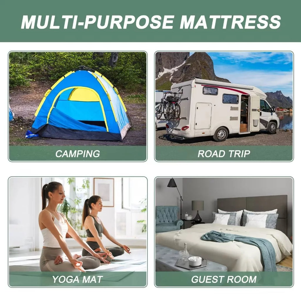 Japanese Floor Mattress Futon Mattress, Foldable Roll Up Mattress, Coffee, Full Size S756
