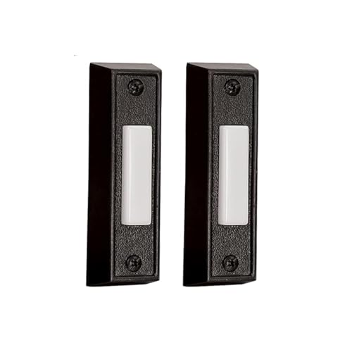 Flat Black Door Chime Kit with 2 Black Buttons K612