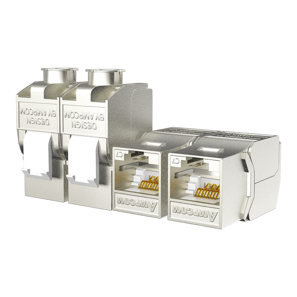 10-Pack RJ45 CAT 7 Tool-Less STP Shielded Keystone Jack F916730