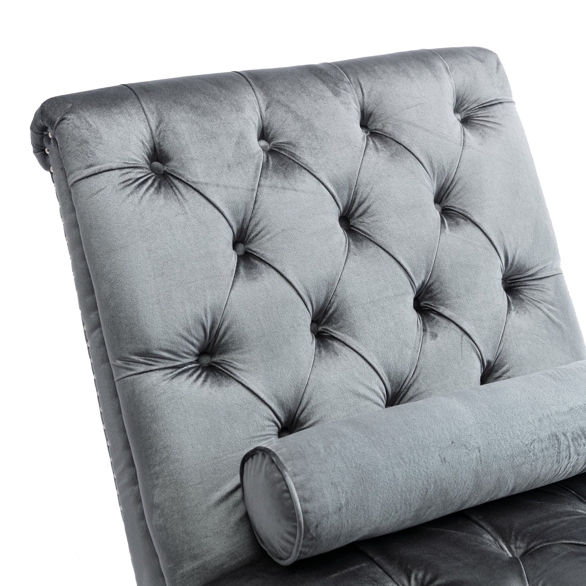 Velvet Recliner Sofa with Acrylic Feet A944875