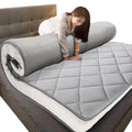 Japanese Floor Mattress Futon Mattress, Foldable Roll Up Mattress, Coffee, Full Size S756