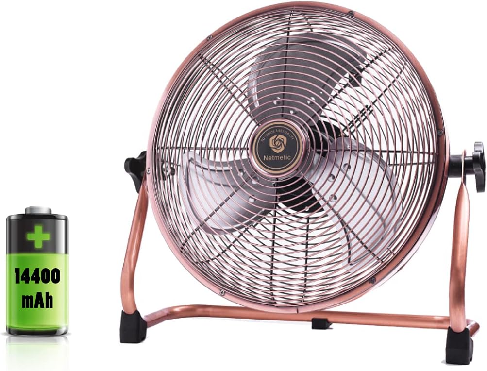 Cordless Rechargeable Floor Fan with USB Output P381