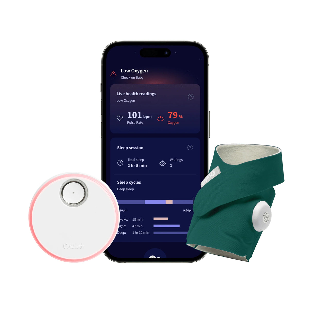 Smart Baby Monitor with Live Health Readings & Notifications F37606