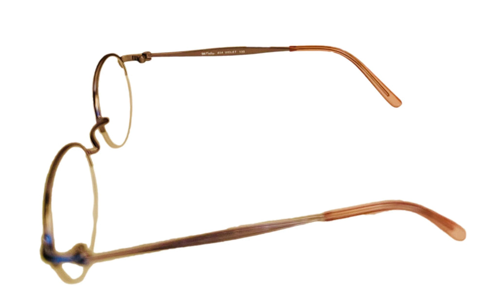 Violet Round Rimless Metal Eyewear Frame D901