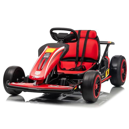 24V Battery Powered Electric Go Kart with 150 * 2 Motors, Red Y532798