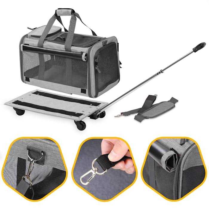 Pet Carrier with Detachable Wheels W461395