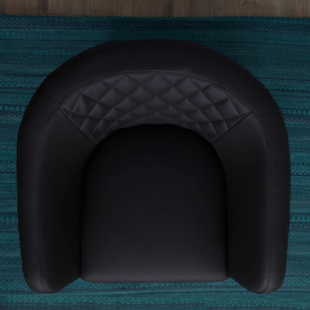 Black Faux Leather Club Chair P746