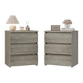 White 3 Drawer Wood Nightstand L68759