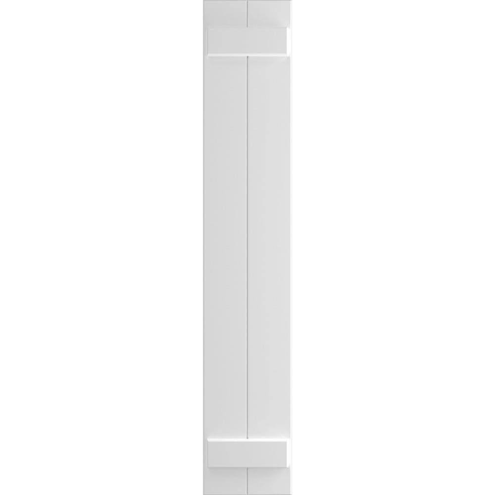 White Composite Board-n-Batten Shutters (Per Pair) X4830