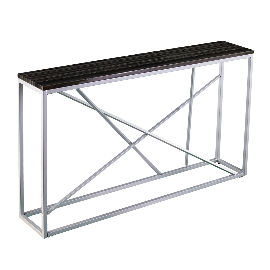 Faux Marble Skinny Console Table P32027