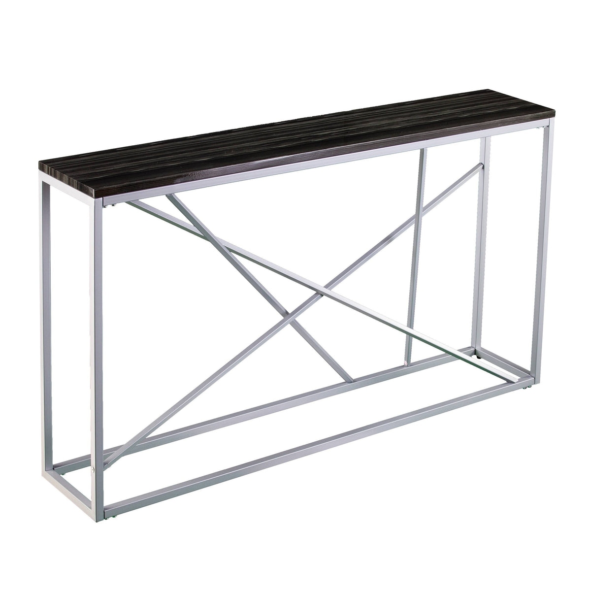 Faux Marble Skinny Console Table P32027