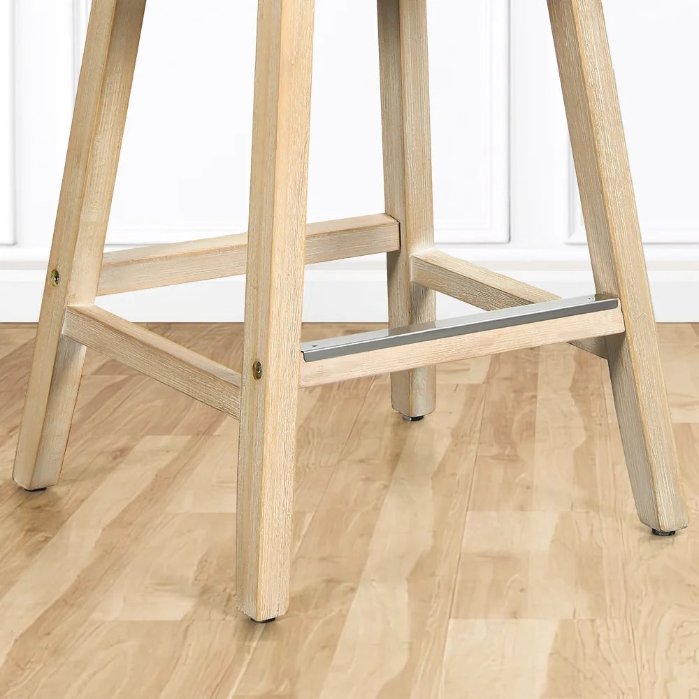 Swivel Counter Stool with Rubber Wood H255586