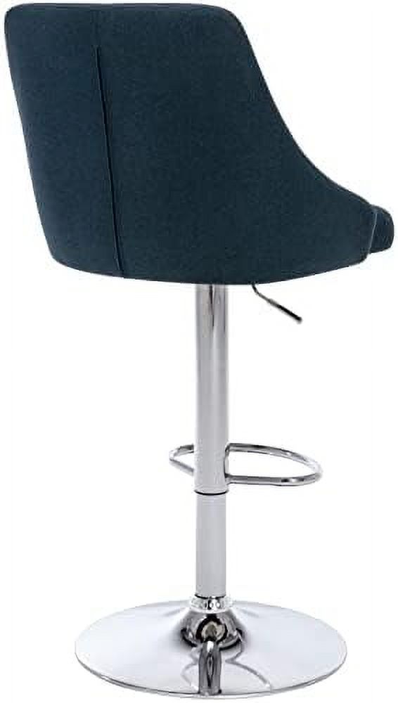 Adjustable Fabric Tufted Swivel Barstool with Back D520